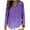 #031-Purple, variant on Craaazy Women's Fashion Prints Plus Size V-Neck Long Sleeve Comfy Shirts Gifts
