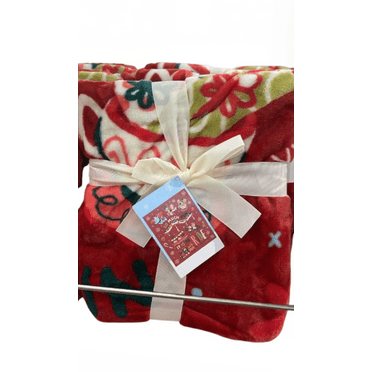 Disney Mickey Mouse Christmas Holiday Fleece Blanket Throw 50x60”