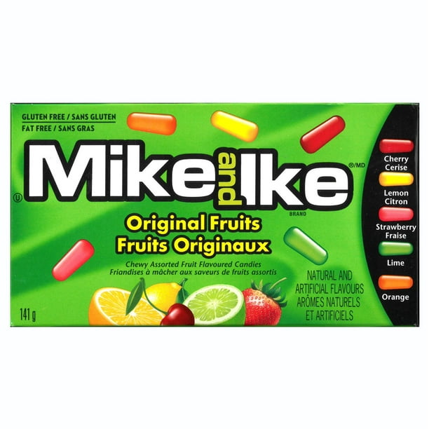 Friandises à mâcher aux saveurs de fruits assortis Fruits orginaux de Mike et Ike 141 g