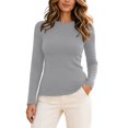 thumbnail image 3 of Jamicy Long Sleeve Shirts for Women Fashion Solid Color Winter Base Underwear Top Layering Undershirt Y2k Basic Tees 2026, 3 of 9