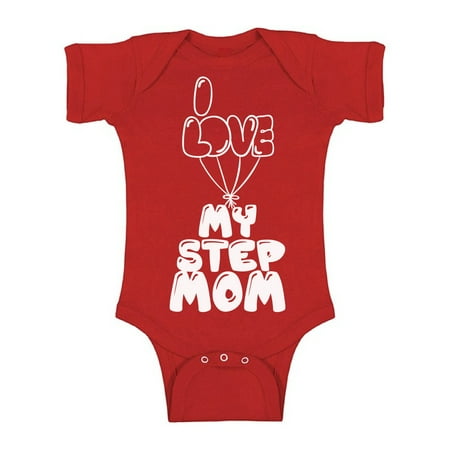 

Awkward Styles I Love my Step Mom Baby Bodysuit Short Sleeve Lovely One Piece Clothes Short Sleeve Step Mother Clothing Collection Best Baby Gifts I Love my Mommy One Piece Clothing for Newborn