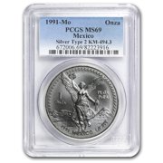 1991 Mexico 1 oz Silver Libertad Type 2 MS-69 PCGS