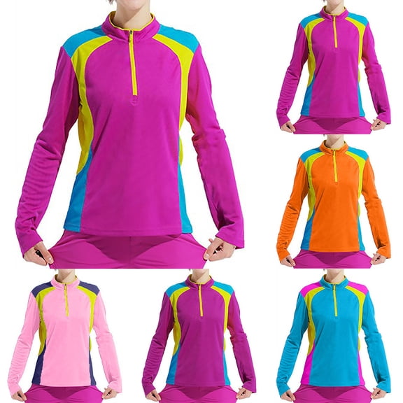 CAIXIA Sun Hoodie for Women Full Zip Long Sleeve Sun Shirt Women Spf 50 Uv Protection Jackets for Women Trendy Quick Dry Rash Guard Outdoor Hiking Active