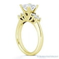 thumbnail image 3 of Square Cut Charles & Colvard Moissanite 5-Stone Engagement Ring in 14k Yellow Gold, 3 of 5