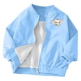 thumbnail image 3 of Asxite Toddler Fashion Casual Loose Print Zip Up Jacket Stand Collar Long Sleeve Fall Winter, 3 of 7