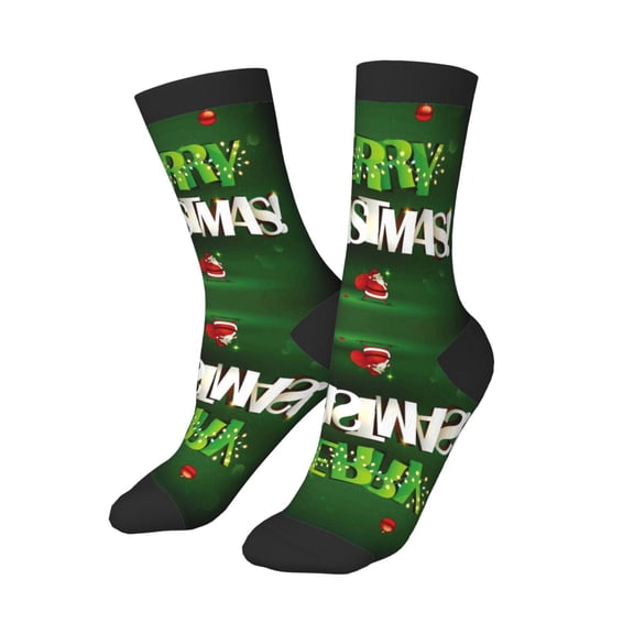 Kids Girls Boys Socks - Merry Christmas Santa Claus Gifts Comfort Breathable Crew Socks for Boys Girls Kids, Soft Athletic Running Socks for Boys Socks 6-10 Years Old