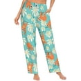 thumbnail image 3 of PISONIC Cute Sloth on Floral Tree Printed Women's Pajama Pants, Comfy Pajama Bottoms With Pockets&Drawstring, 3 of 7