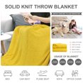 thumbnail image 6 of Soft 100% Cotton Knitted Throw Blanket for Couch Home Office Hotel Blanket Yellow 47"x70", 6 of 7