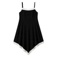 thumbnail image 7 of Tqcoqu Women's Asymmetrical Summer Linen Dress,Spaghetti Strap Lace Trim Bohemian Sleeveless Loose Vacation Beach Dresses,Black Women's S-XXL, 7 of 7
