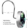 thumbnail image 3 of HemaKayy 12 Pcs Decorative Shower Curtain Hooks - Stainless Steel Rings for Bathroom Décor - Easy Glide & Secure Hold - Perfect Decoration for Bathroom Shower Rods - Outer Space Alien, 3 of 5