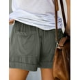 thumbnail image 4 of Doublju Women's Elastic Waist Comfy Casual Shorts with Pockets, 4 of 4
