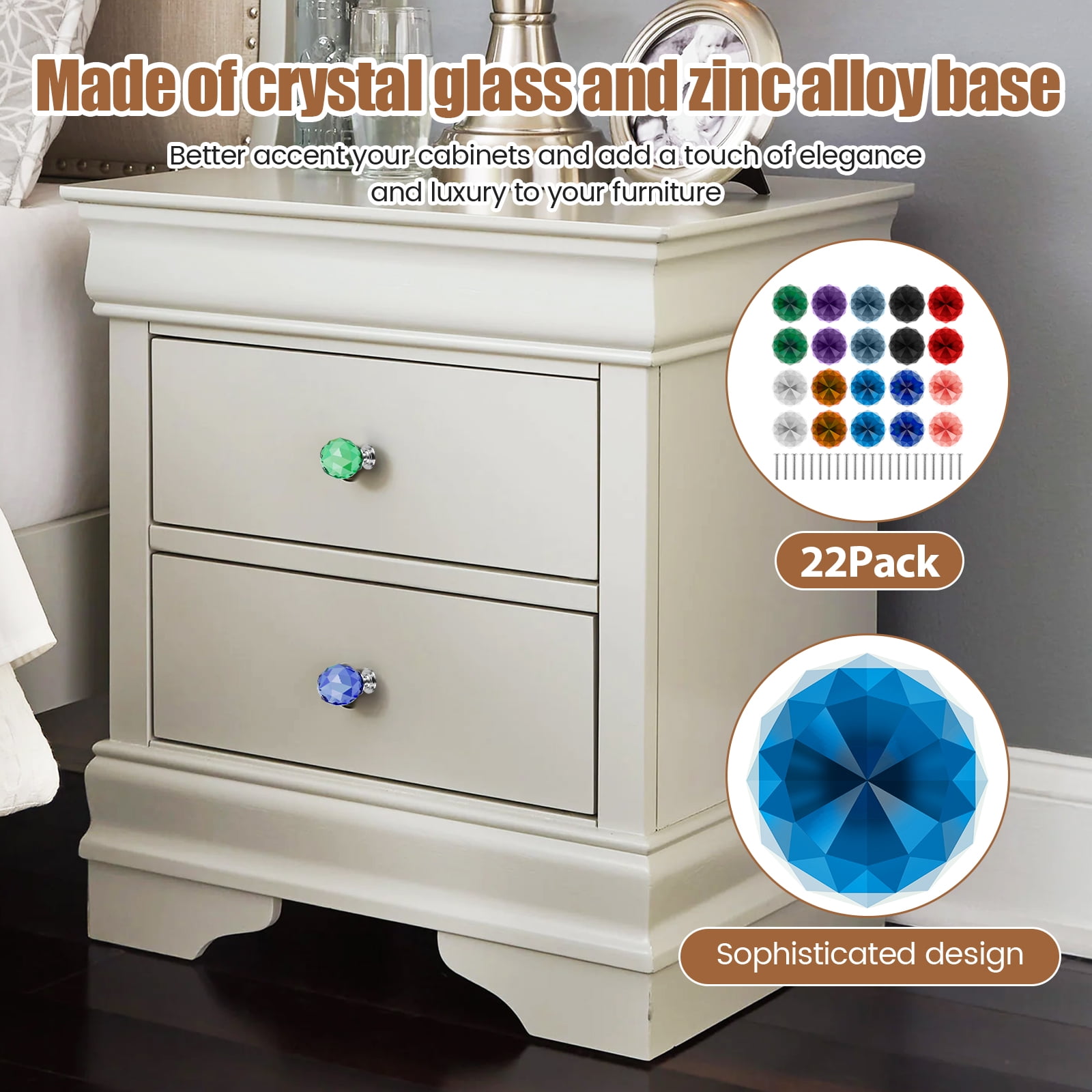 Dresser Knobs Drawer Knobs Solid Pretty Glass Drawer Pulls Cabinet Knobs Easy to Install Glass Drawer Pulls Cabinet Knobs Versatile Colorful Glass Knobs Pull for Home