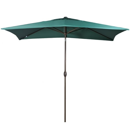 Abba Patio 6 6 X 9 8 Feet Rectangular Outdoor Market Patio Table Umbrella Green Walmart Canada