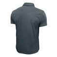 thumbnail image 4 of IYTR Mens Slim-fit Sport T-shirts Fashion Comfy Summer Solid Color Short Sleeve Shirts Lapel Regular Fit T-shirts Casual Dark Gray L, 4 of 4
