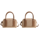 thumbnail image 1 of Bolso Hombro Gamuza para Mujer Con Correa Ajustable Boston Bag Satchel El (Caqui), 1 of 3