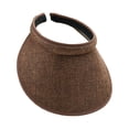 thumbnail image 2 of Sonducket Sombreros para el sol Protección Clip-On Gorras Visera de lino Ajustable Grandes aleros Parte vacía Color sólido Regalo deportivo Sombreros café Sonducket AP010232-10, 2 of 6