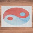 thumbnail image 6 of Ambesonne Ying Yang Jigsaw Puzzle, Watercolor, Heirloom-Quality Fun Activity for Family Durable Cardboard, 1000 pcs, Red Blue White, 6 of 6