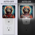 thumbnail image 2 of Cats LED Square Night Light - Energy Efficient Plug-in Nightlight with Auto Sensor for Bedroom, Bathroom, and Hallway - Soft Glow Illumination - White, Pack of 2, 2 of 6