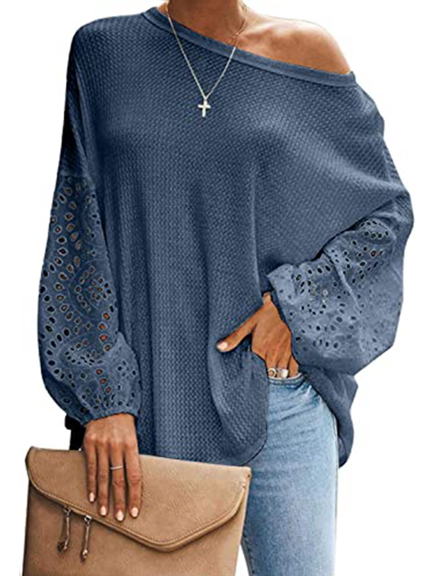 loose cold shoulder top