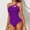Purple, variant on Baqcunre Swimwears One Pieces, One Shoulder Swimsuit for Women Bathing Suits Modest Full Coverage Keyhole Swimwear Army Green L