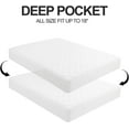thumbnail image 4 of Waterproof Mattress Protector Full Size Cooling Mattress Cover Breathable Noiseless Washable Bed Pad, 4 of 9