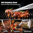 thumbnail image 6 of Dad Gifts, Dad Birthday Gifts from Daughter Son Heavy Duty Grilling Accessories Kit for Backyard BBQ, Thick Stainless Steel Grill Utensils with Non-Slip Handle Tool for Man on Christmas, 6 of 6