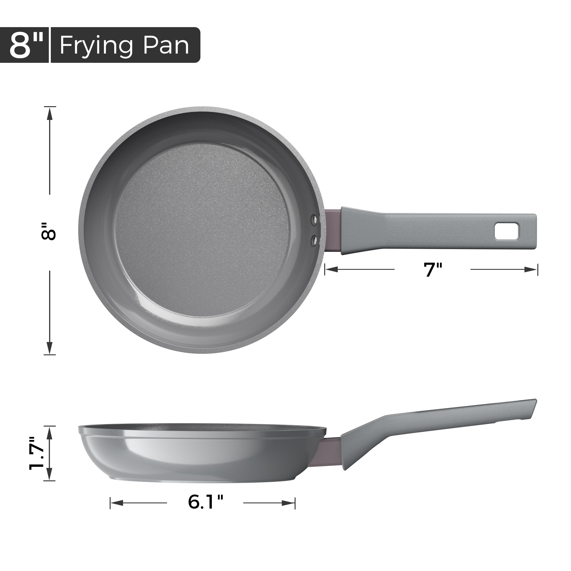 Sanho 2-Piece Nonstick Frying Pan Set, 8 & 10 Inch photo 3