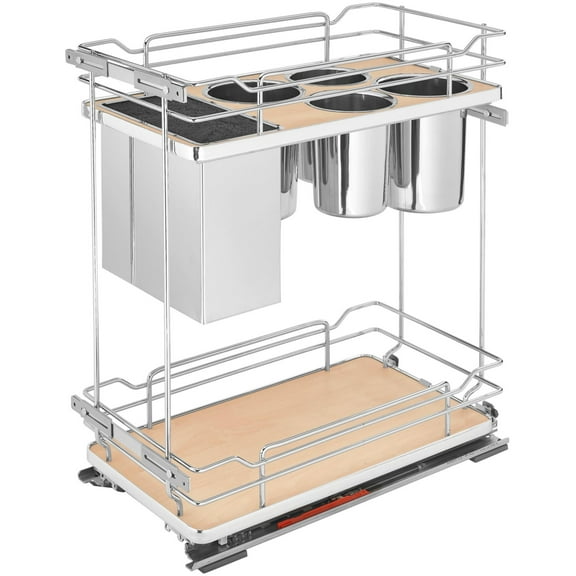 Rev-A-Shelf 5322KB-BCSC-11-MP Contemporary 11-3/4"W X 24"H Two Tier Soft Close Pull Out