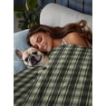 thumbnail image 3 of Sage Green Black Plaid Flat Sheets Only Queen Size, Soft Breathable Bed Top Sheets for Mattress, Vintage Star Buffalo Check Rustic Luxury Bedding Flat Sheets for Home Hotel Bedroom Bed Protection, 3 of 9