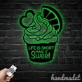 thumbnail image 4 of Handmadetneonsign Life Is Short Make It Sweet Metal Wall Art Light, Cupcake Metal Sign Wall Decor, Cupcake Metal Decor, 4 of 5
