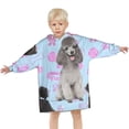 thumbnail image 3 of Poodles Blanket Hoodies for Kids 6-13YR Oversize Wearable Blanket Hoodies for Boys Girls Teens, 3 of 7