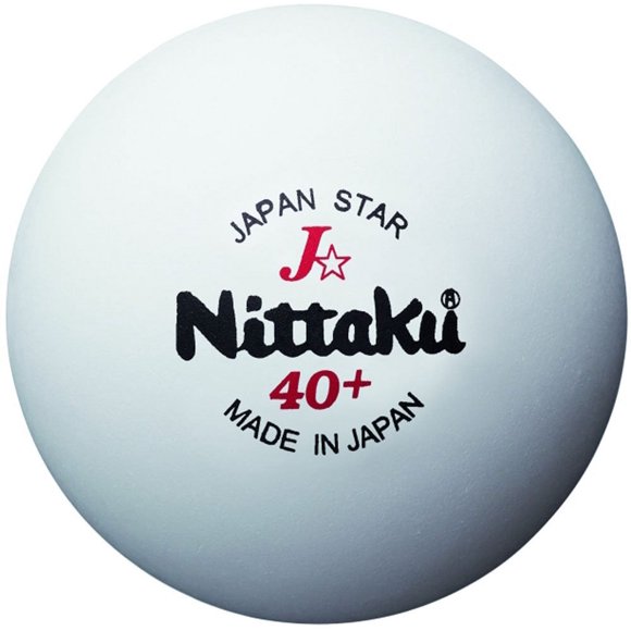 Nittaku NB-1340 Balle de Tennis de Table, Entraînement, Étoile Japonaise, Pack de 3