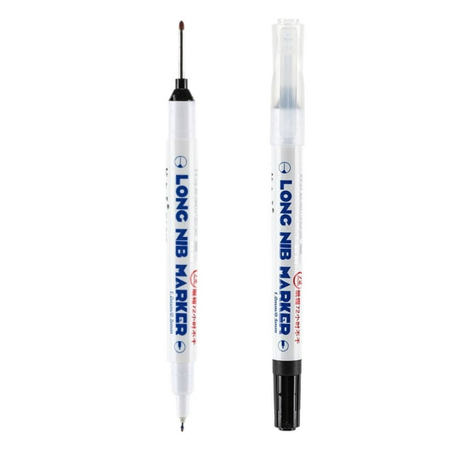 No Smear Pens for Ink Set Pen Ink Pens Lot Bulk Never Ending Ink Pen Thick Pens Medium Point 1ml Long Head Deep Hole Marker Pens Long Nib Marker Set Pr Ofessional Construction Markers Scriber Marking