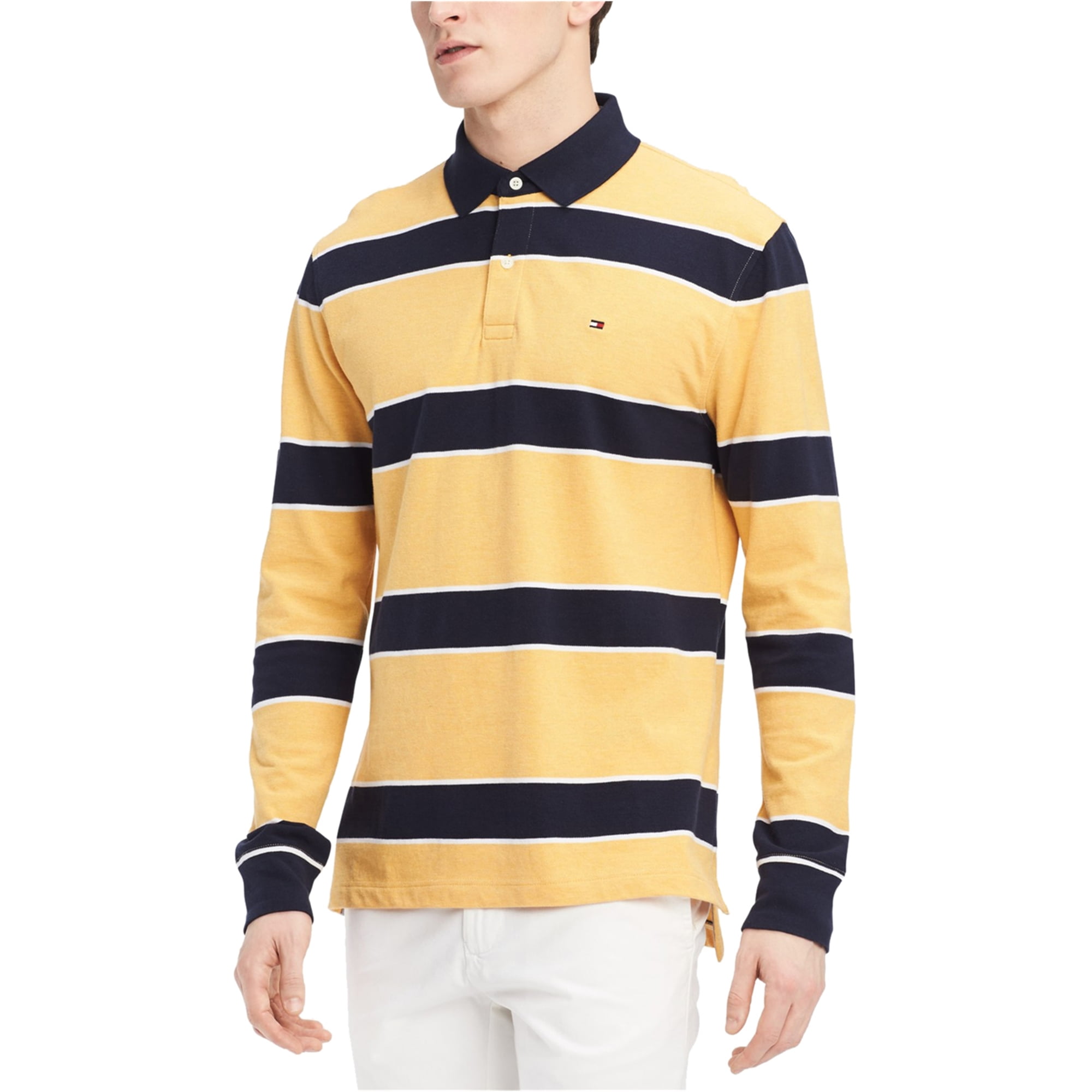 Tommy Hilfiger Tommy Hilfiger Mens Striped Rugby Polo Shirt Walmart