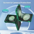 thumbnail image 3 of GALAPROX Samsung Galaxy Z Flip 5 Case, Clear Slim Lightweight Electroplated Frame Cover -Pine Green, 3 of 6