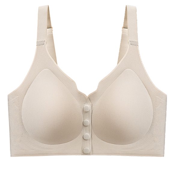 Plus Size Front Closure Bras for Women Seamless Wireless Push up Supportive Convenient Bralettes