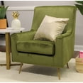 thumbnail image 3 of Fox Hill Trading Lana Velvet Accent Chair, Avocado Green, 3 of 6