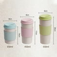 thumbnail image 5 of JANGSLNG 350ml/450ml/550ml Water Cup Food Grade Wear Resistant Plastic Water Coffee Cup with Protective Sleeve for Home, 5 of 8