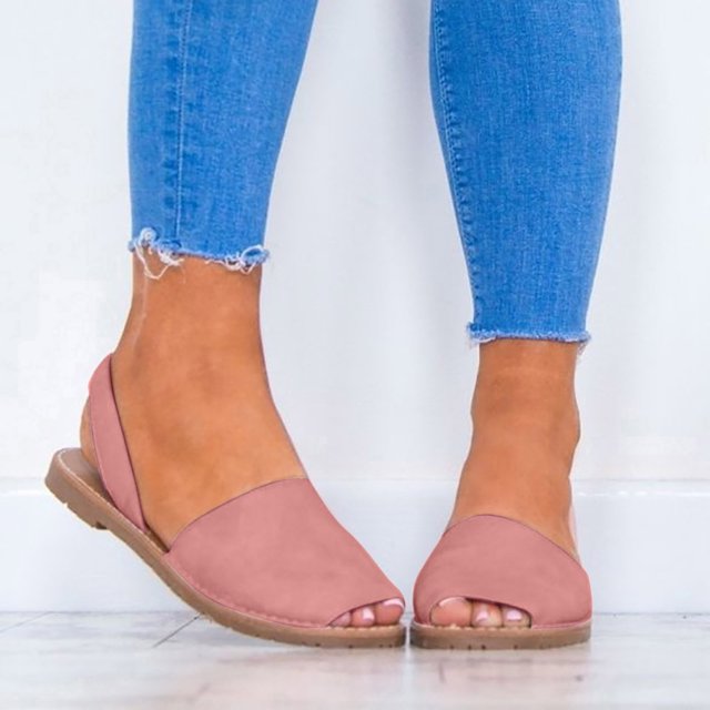 Sandalias de boca de pez para mujer, chanclas, zapatos planos de verano con punta abierta en la playa Wmkox8yii nm9147