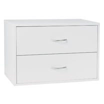 Organized Living FreedomRail 2-Drawer O-Box, Steel, White