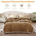 thumbnail image 6 of CJC Throw Blankets for Bed Couch, Soft Warm 3 Layers Flannel Fleece Twin Blanket for Winter Autumn, Lightweight Fuzzy Flannel Comforter (Camel, 79'' x 91''), 6 of 10