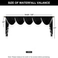thumbnail image 4 of VOGOL Vintage Waterfall Valance for Bedroom, Soft Velvet Curtains Swag Valance for Living Room, Light Filtering Home Decor Window Treatment for Farmhouse, 138 inches Wide, 1 Panel, Black, 4 of 7