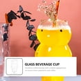 thumbnail image 2 of 1pc Transparent Beverage Cup Glass Lovely Bear Cocktail Container Milk Tea Cup, 2 of 8