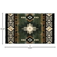 thumbnail image 5 of Emma + Oliver Fe 2x3 Sage Olefin Accent Rug with Complementary Southwestern Pattern in Beige, Black and Brown and Jute Backing, 5 of 7