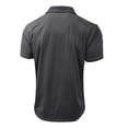 thumbnail image 4 of Men Polo Shirts Short Sleeve Quarter Button Up Tees Shirts Lightweight Grey Summer Shirts for Men, 4 of 4