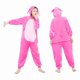 thumbnail image 1 of Mono de pijama de franela de felpa azul con puntadas Kigurumi, 1 of 3