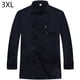 thumbnail image 2 of Uniforme de chef Delantal de cocina de manga larga de poliéster con bolsillos delanteros Estilo simple Suministros profesionales para el hogar para Grill Restaurant Black 3XL Inevent LF000325-05, 2 of 7