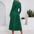 thumbnail image 5 of Afdoent Women's Dresses Long Sleeve Dress Style Summer Autumn Elegant Beach Dresses Long V Casual Dress Vacation Fashion Outfits, 5 of 6