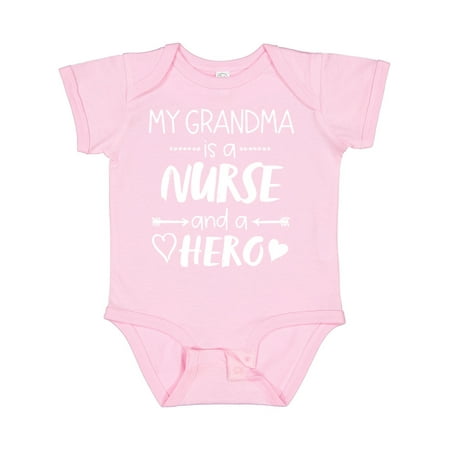 

Inktastic My Grandma is a Nurse and a Hero Gift Baby Boy or Baby Girl Bodysuit