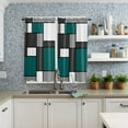 thumbnail image 4 of Geometry Blue-green Abstract Curtain Home Decoration Living Room Short Curtains Window Treatments For Kitchen Bedroom, 4 of 6